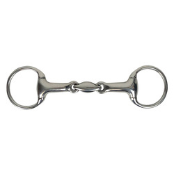 Double jointed hollow eggbutt snaffle bit York 18 mm