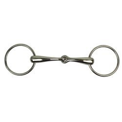 Loose ring snaffle bit York single jointed 17mm